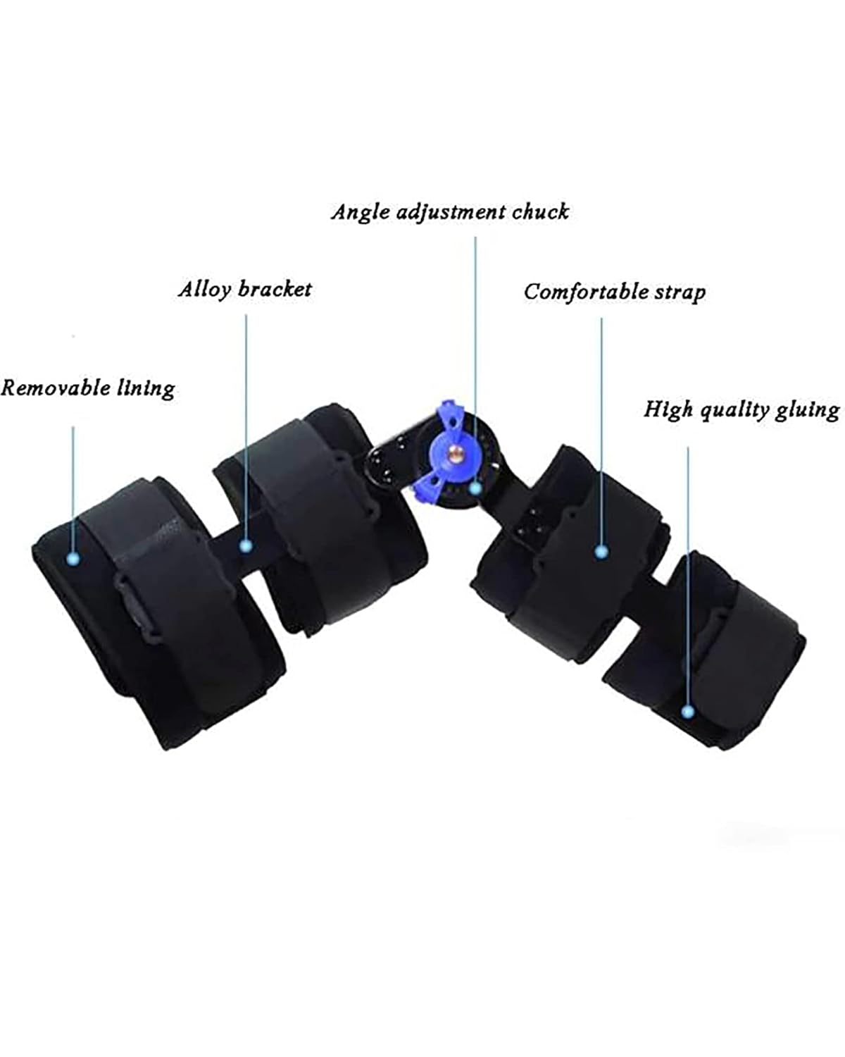 Adjustable Knee Support Brace Orthosis Aluminum Alloy Fixation Bracket Ligament Meniscus Fracture Knee Rehabilitation Knee Pads Leg Stabilizer,Right (Right