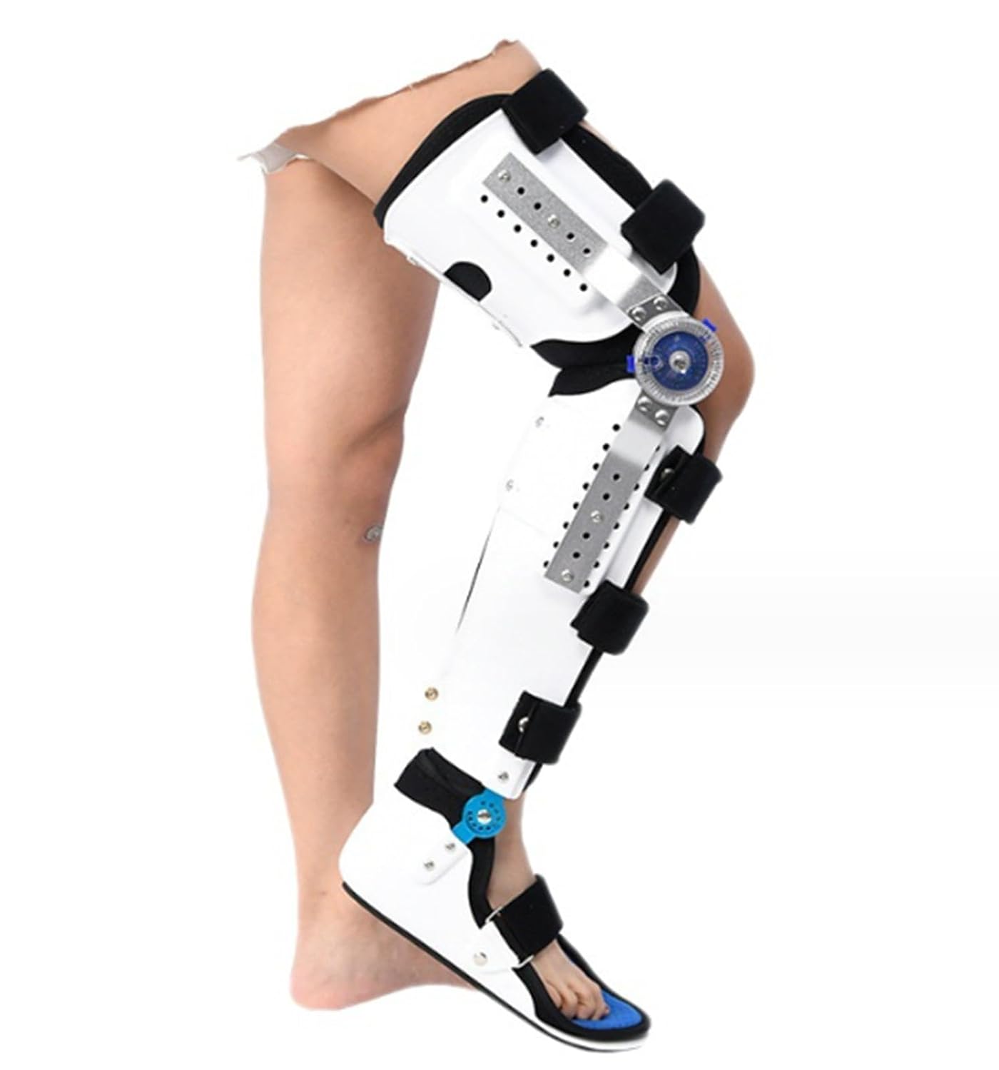 Adjustable Knee Foot Support Brace,Hinged ROM Knee Orthotic Immobilizer for Arthritis Pain,Knee Brace Splint for Left Leg and Right Leg,Left (Left