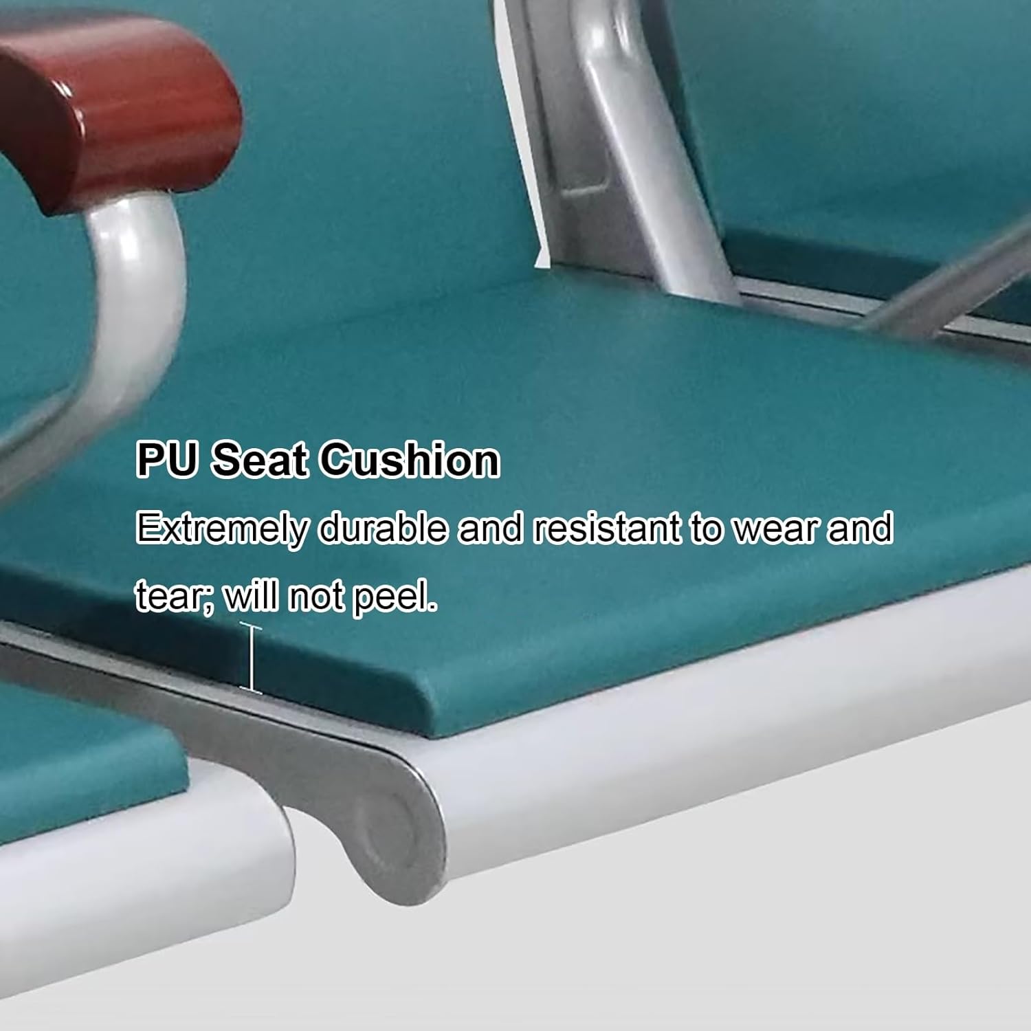 2 Seats Waiting Room Chairs, Medical Chair with Iv Stand, with Backrest and Armrests, for Clinics, Hospitals, and Communities(Green)