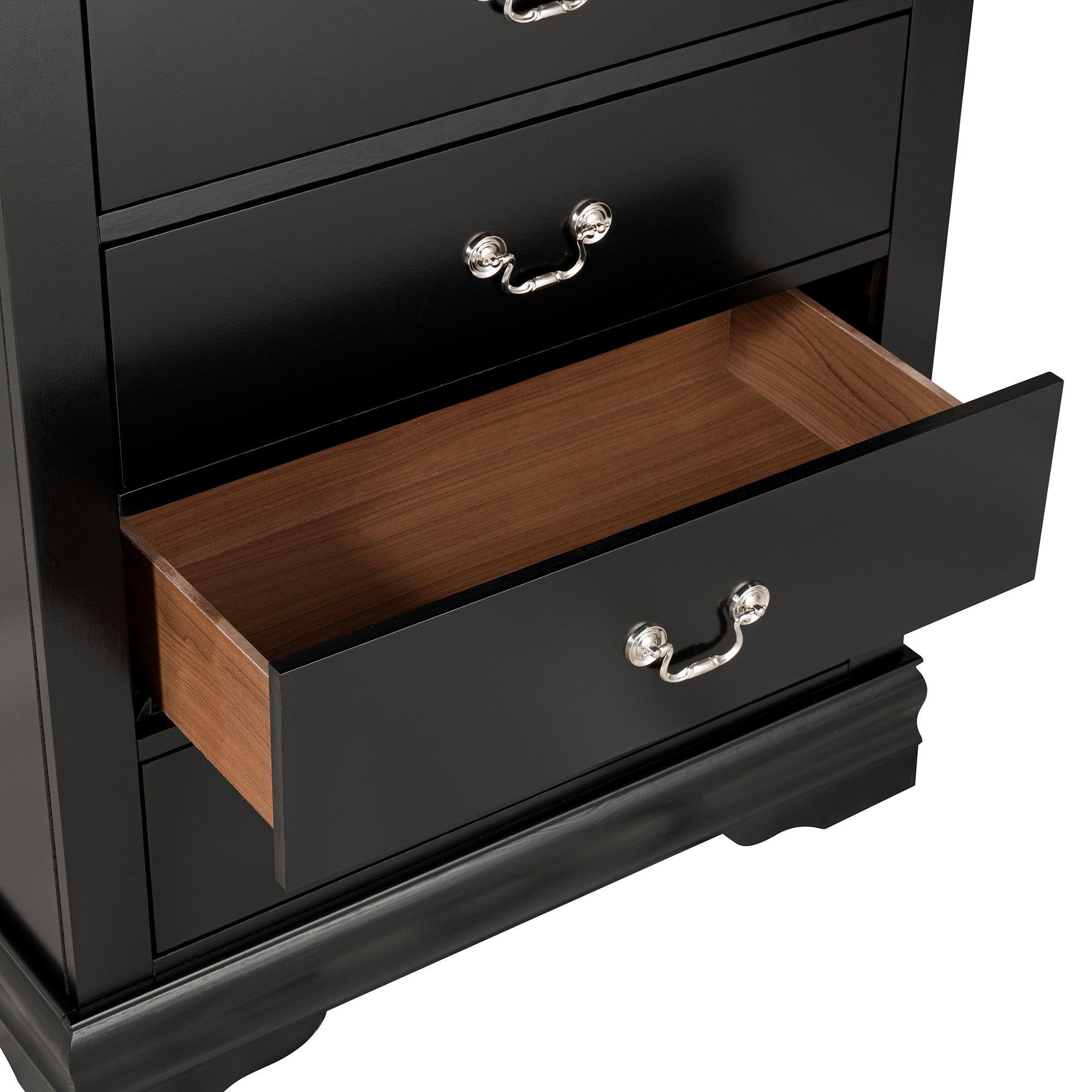 Parrot Uncle Transitional 5-Drawer 31.5-Inch Wide Chest of Drawers with Bracket Feet