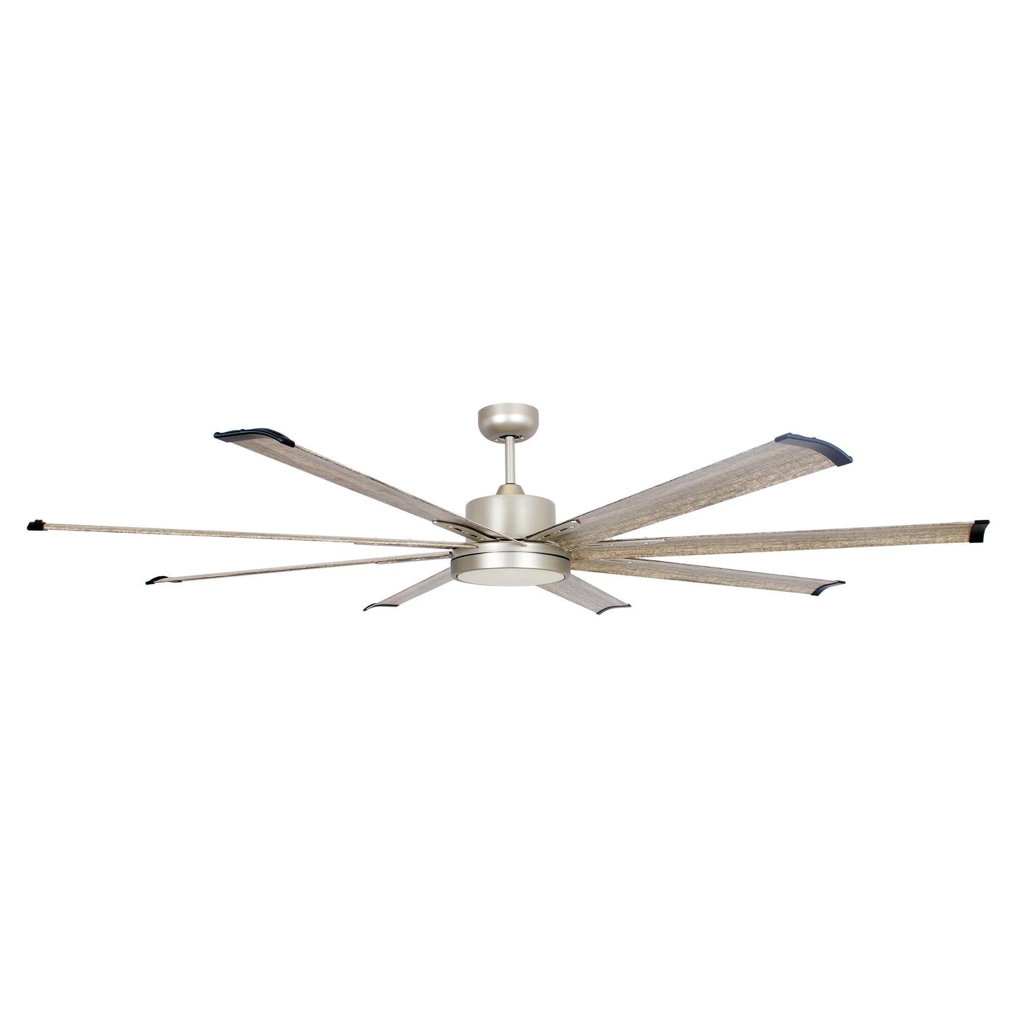 Parrot Uncle 72-Inch Bankston Modern Satin Nickel DC Motor Downrod Mount Ceiling Fan with LED Lighting and Remote Control (F8220110V)