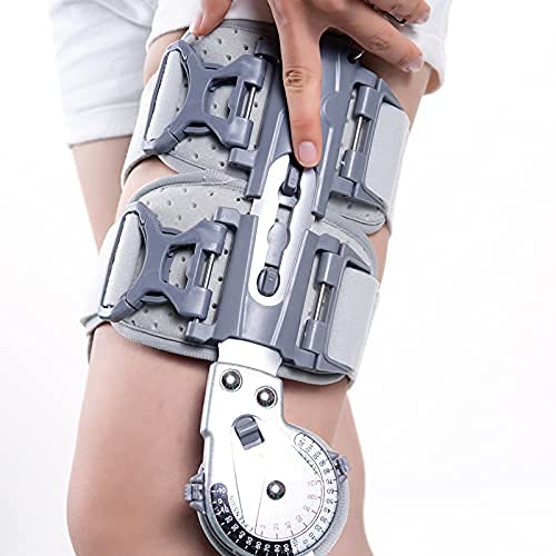 Knee Orthosis Immobilizer, Adjustable Hinged Knee Brace Splint Stabilizer Knee Support For Acl Arthritis Meniscus Tear Ligament Injury For Leg Post-Op Fracture(