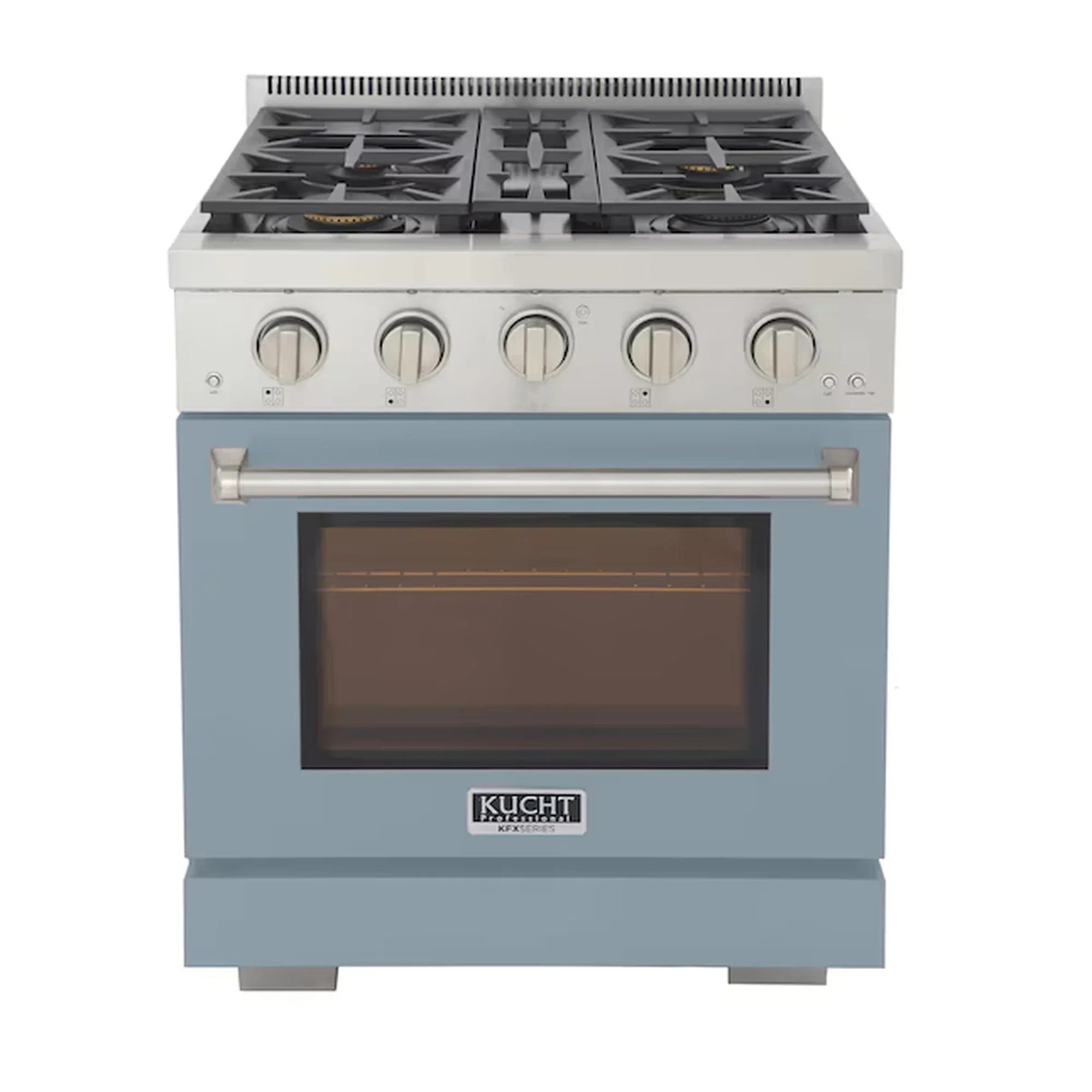 Kucht Professional 30-Inch 4.2 cu. ft. Gas Range in Light Blue with Silver Accents (KFX300-LB)