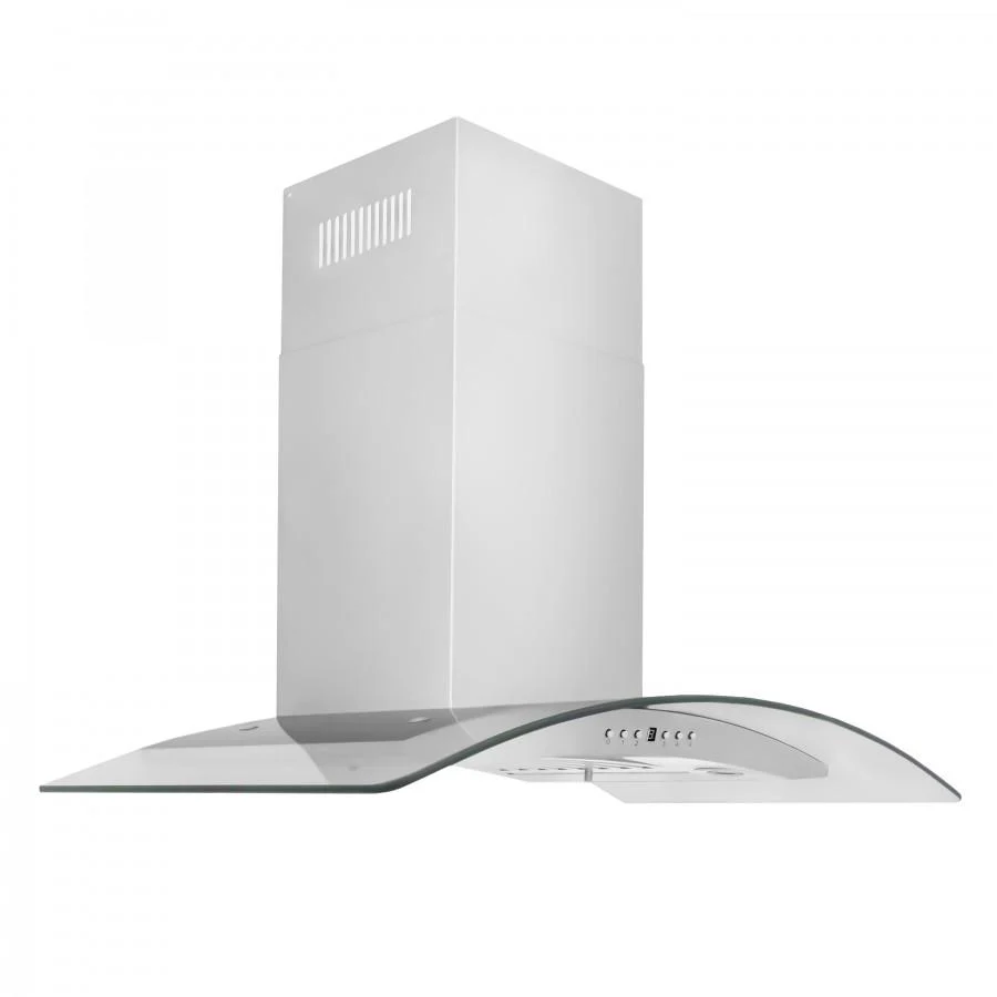 ZLINE 42-Inch Convertible Vent Wall Mount Range Hood in Stainless Steel & Glass (KN4-42)