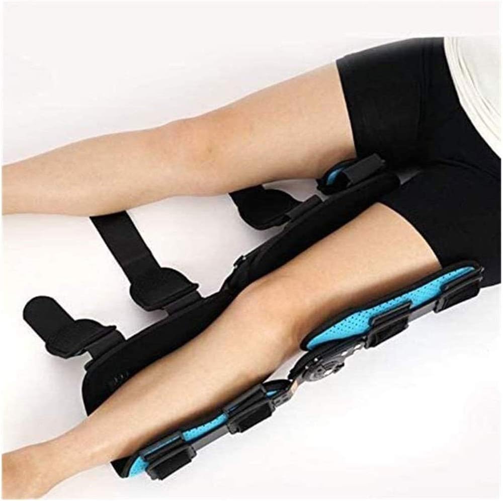 Adjustable ROM Hinged Knee Brace Leg Stabilizer, Post-Op Knee Brace for Recovery Stabilization Ligament/Sports Injuries Unisex,Blue