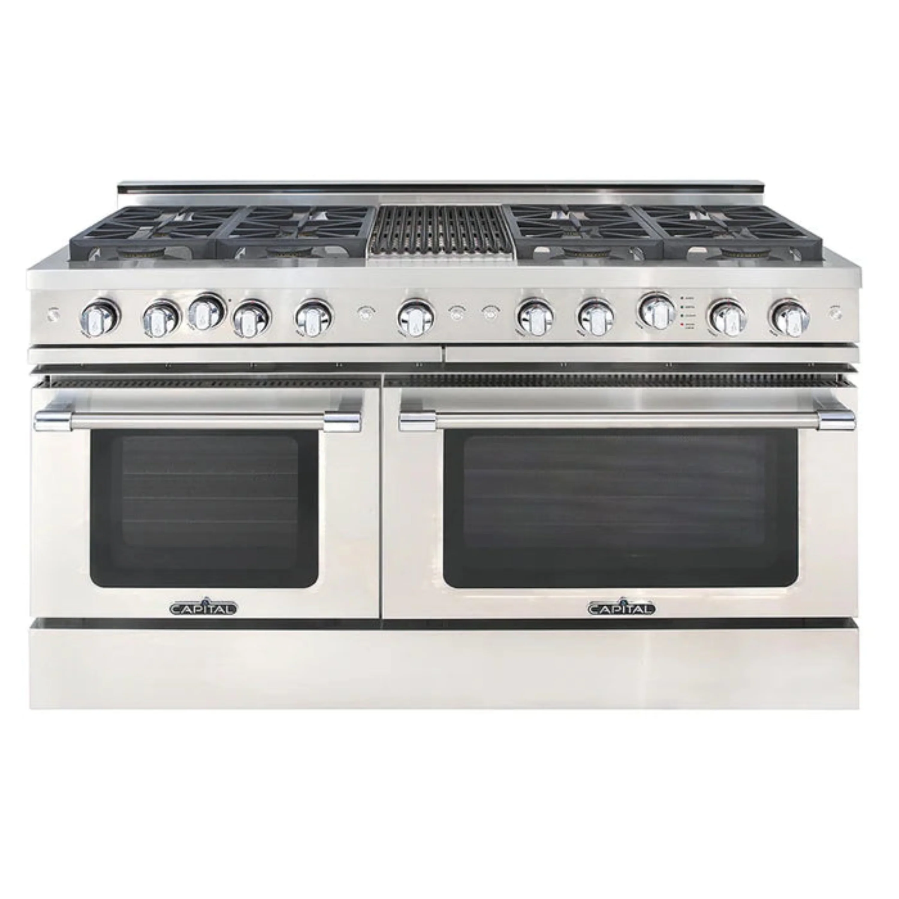 Capital 60-Inch Grand Chef Gas Range in Stainless Steel with 8 Sealed Burners & Grill (GSCR604B4)