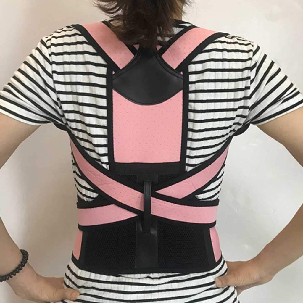 Back Posture Corrector Spine Back Posture Elastic Clavicle Posture Correction Back Support Braces Back Belt(Black-JoJo's Bizarre Adventure1,Medium-M)