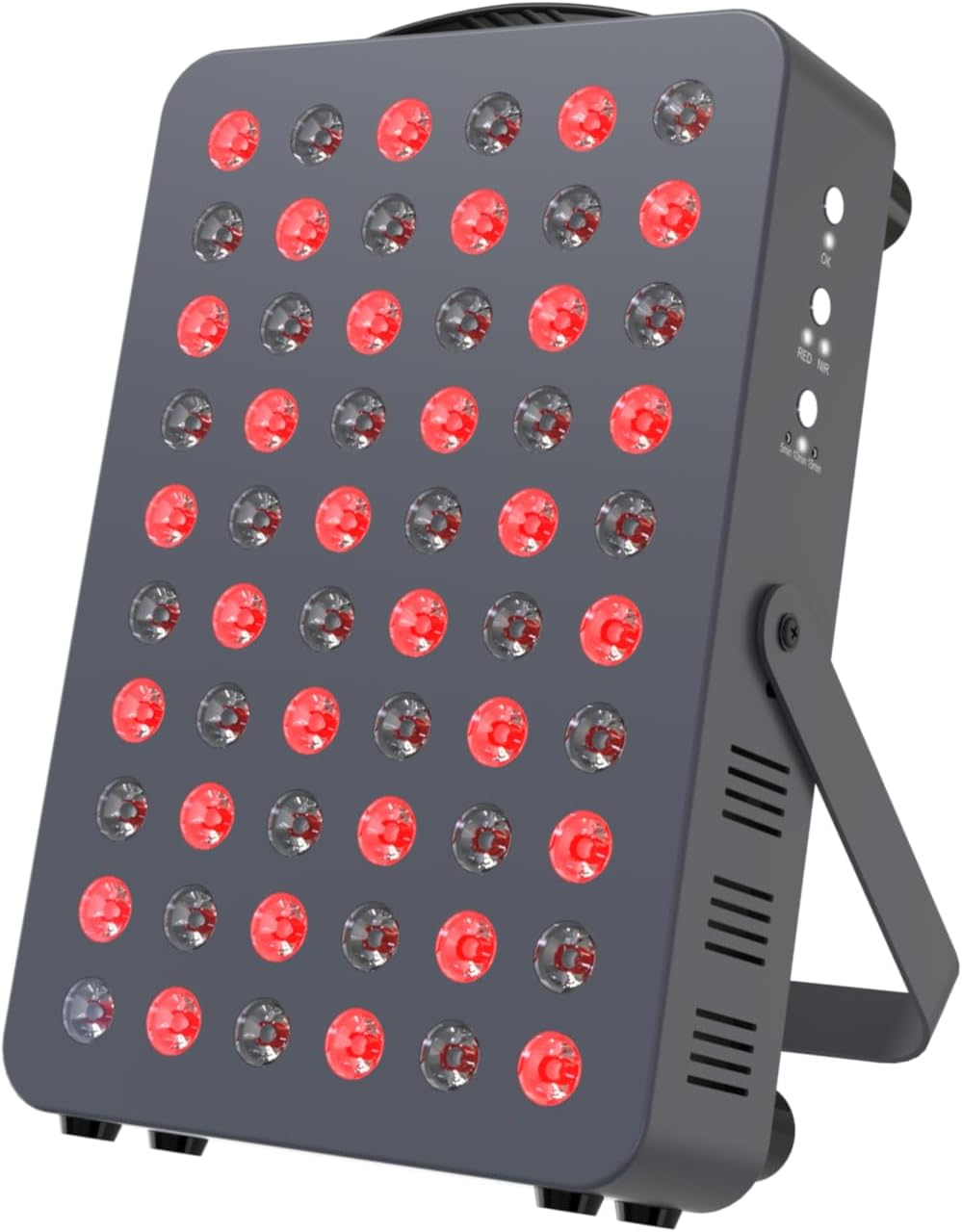 Hooga Red Light Therapy Panel for Face and Body, Red & Near Infrared LED Light with Timer and Stand, 60 High-Efficiency Low-Level LEDs (