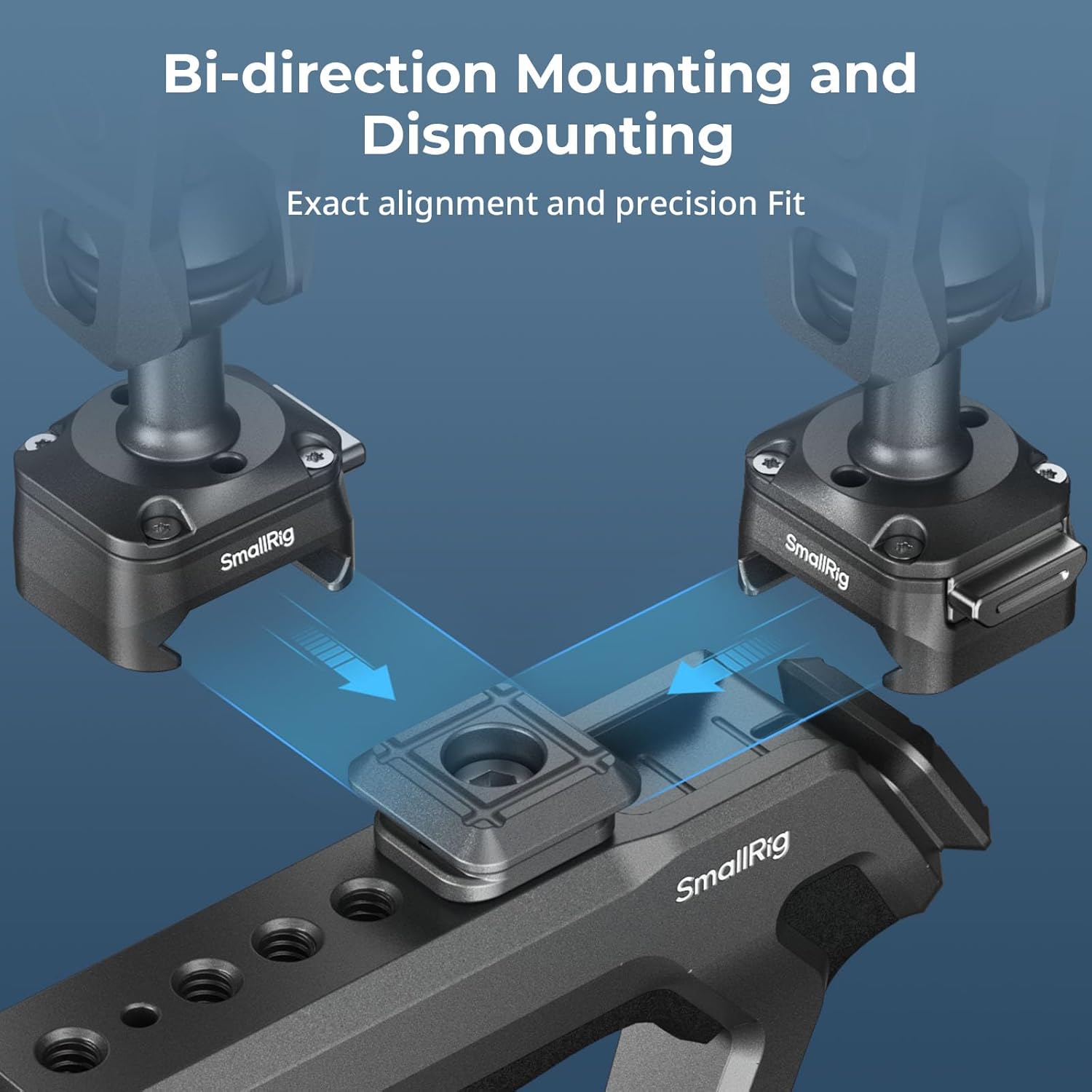 SMALLRIG Quick Release Magic Arm with 360 Ball Head and Top Handle for Monitor, Grey, 5.5kg Payload