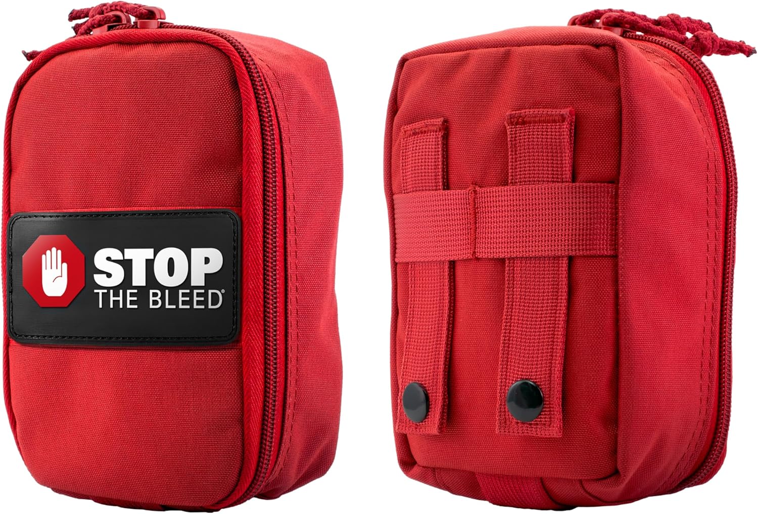 TacMed Solutions Stop The Bleed Kit – Basic Bleeding Control Red Nylon Pouch, Easy-to-Use Hemorrhage Control Kit, Emergency First Aid with Tourniquet and Emergency Bandage