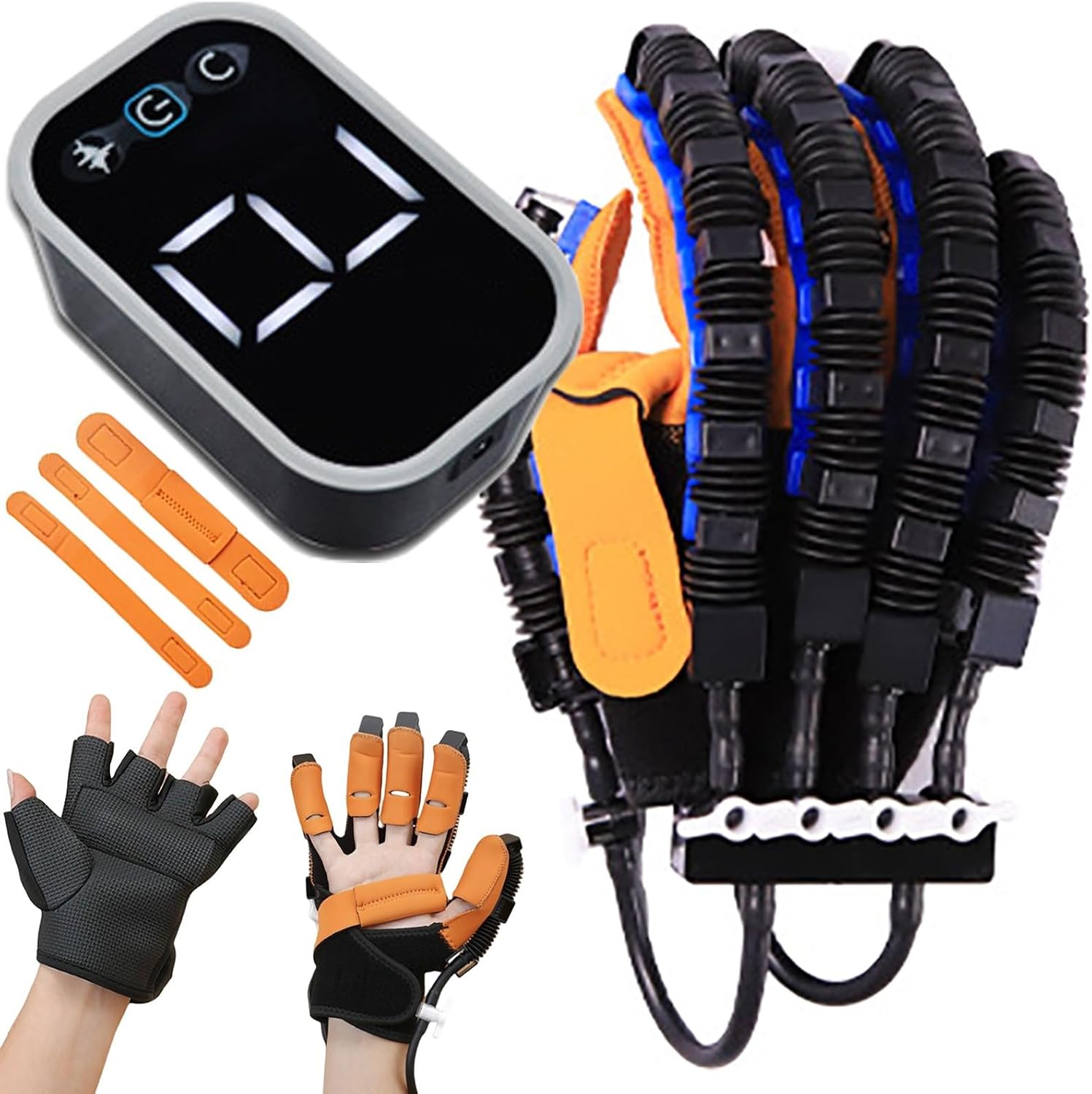 Rehabilitation Robot Gloves, Robotic Hand Glove for Stroke Rehab, Hand Strength Exercise, Multiple Modes, Finger Orthosis Physical Therapy Equipment