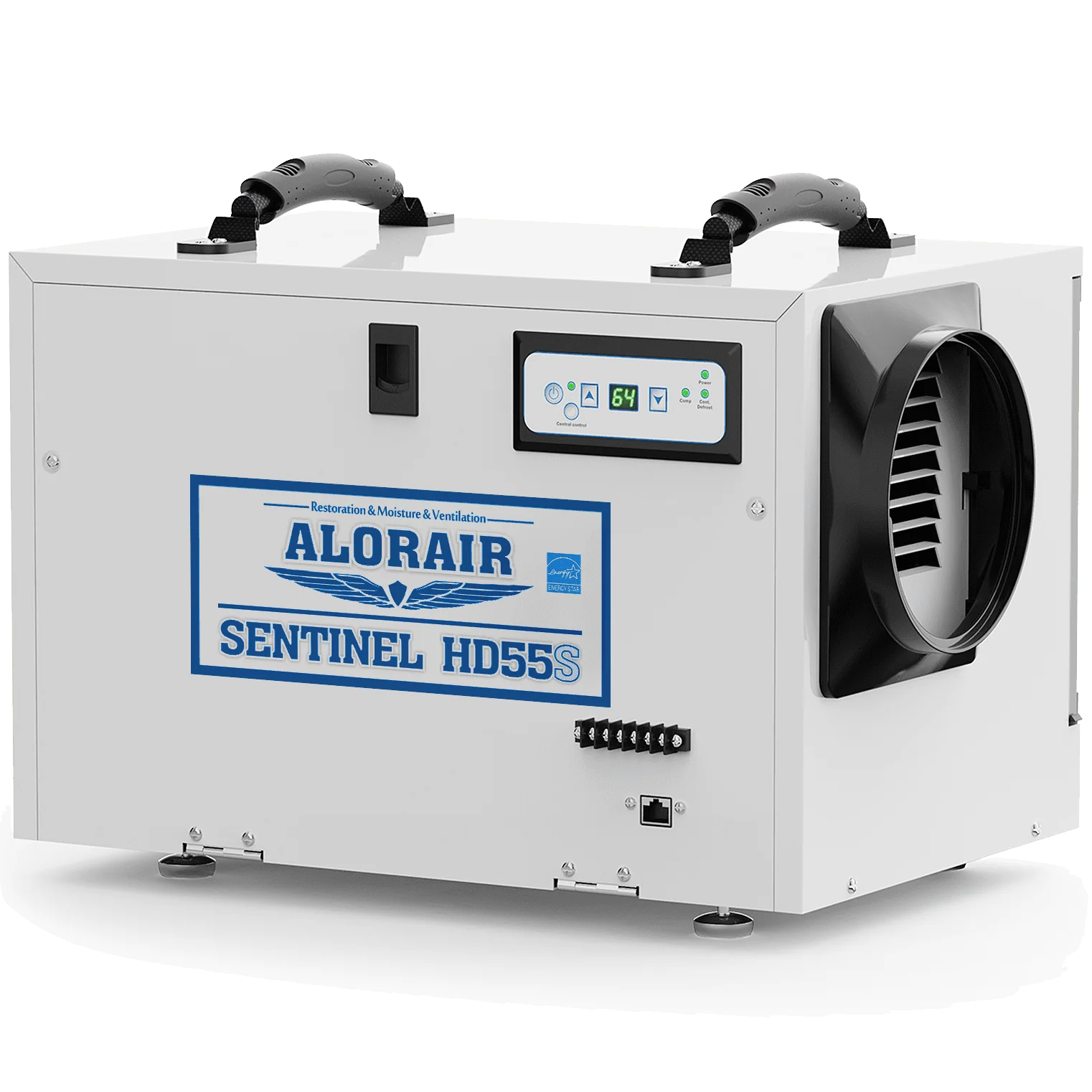 AlorAir Sentinel 55 Pint at AHAM Dehumidifier With Drain Hose for Crawl Spaces or Basements Up to 1,300 Sq. Ft., White