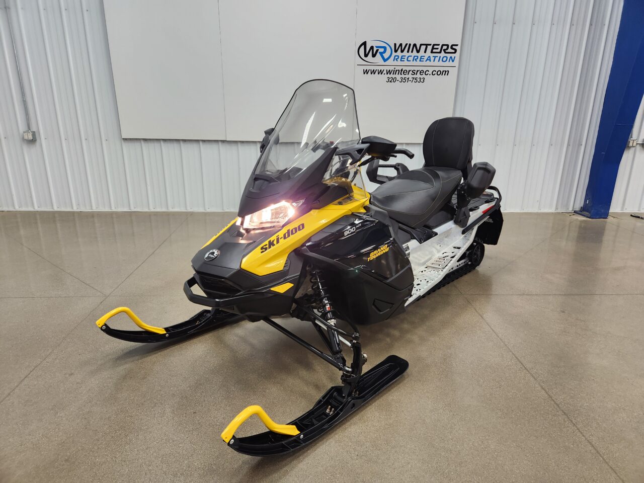 2024 Ski-Doo Grand Touring Sport 900 ACE Snowmobile, Black & Yellow