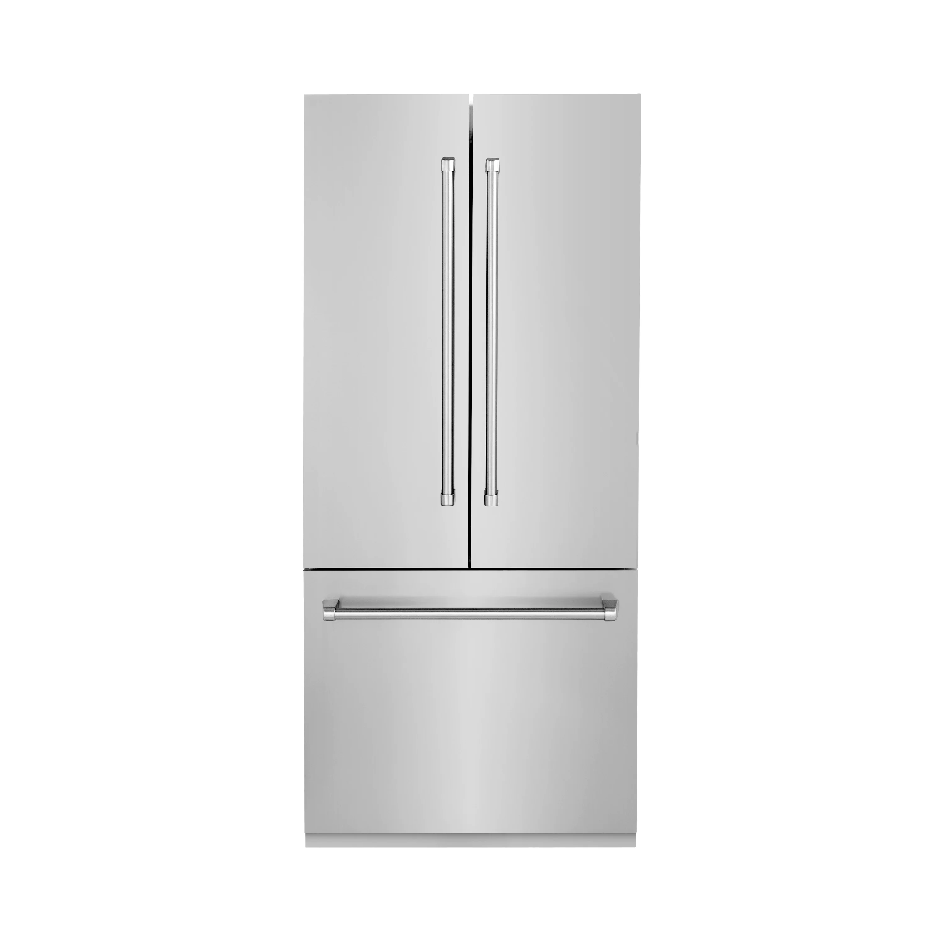 ZLINE 36-Inch Built-In 19.6 cu. ft. 3-Door French Door Refrigerator with Internal Water and Ice Dispenser in Stainless Steel (RBIV-304-36)