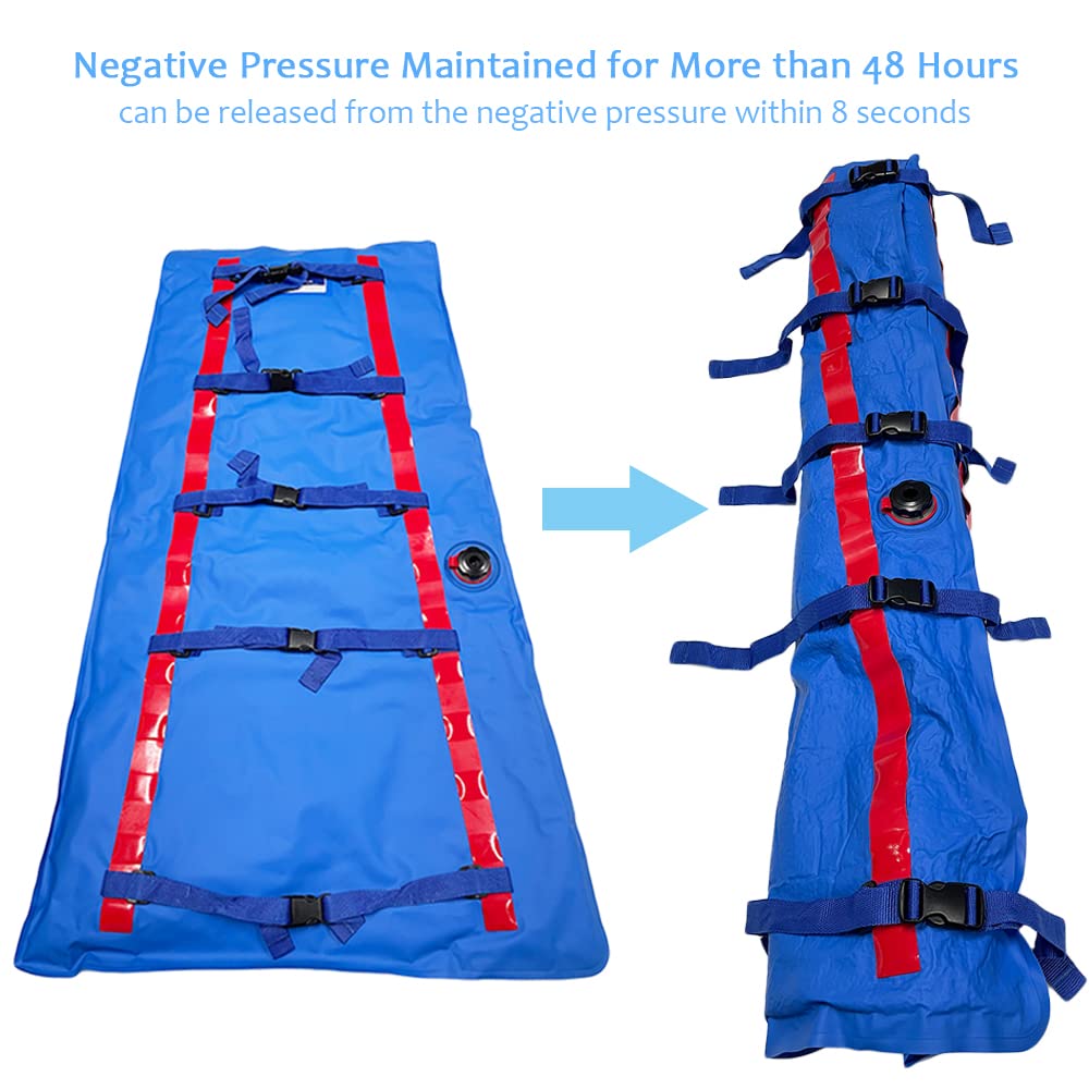 First Aid Vacuum Leg Splint, Emergency Immobilization Device for Thigh, Calf & Foot - Outdoor Rescue & Accident Support Brace