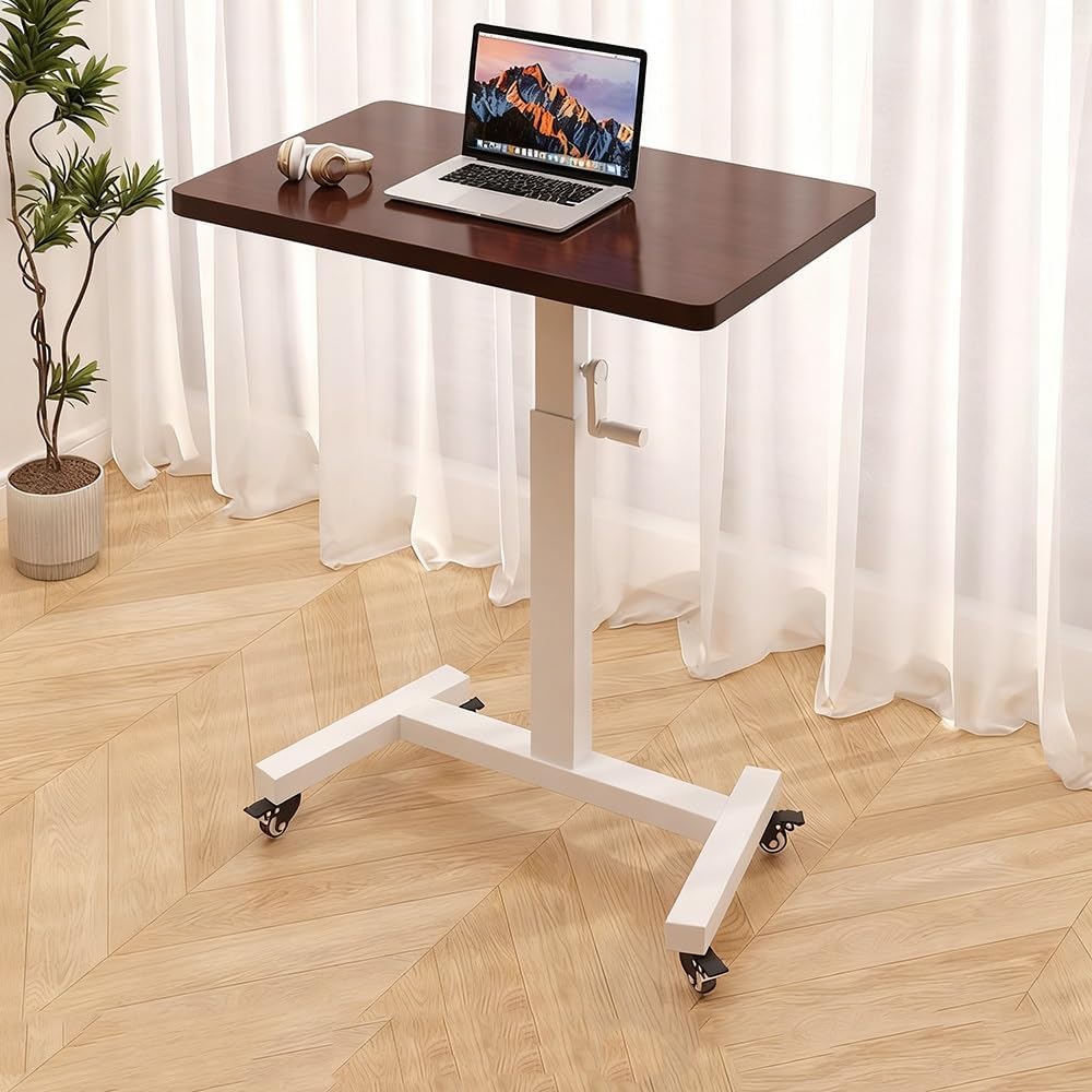 Overbed Table with Wheels Bed Table Height Adjustable 29