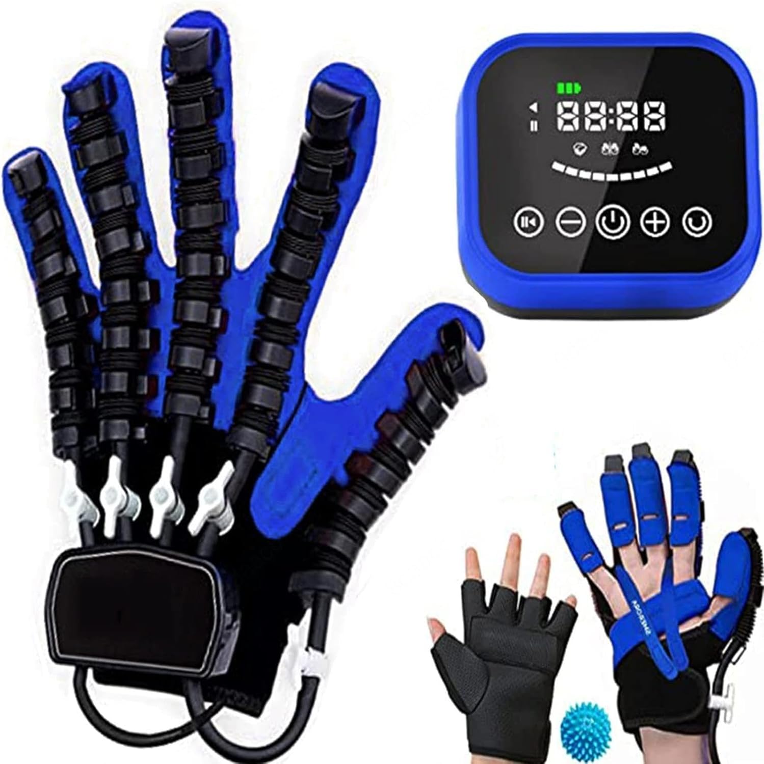 Rehabilitation Robot Gloves Protector Exoskeleton Manual Training with Single Finger Training and Mirror Mode,Right-M