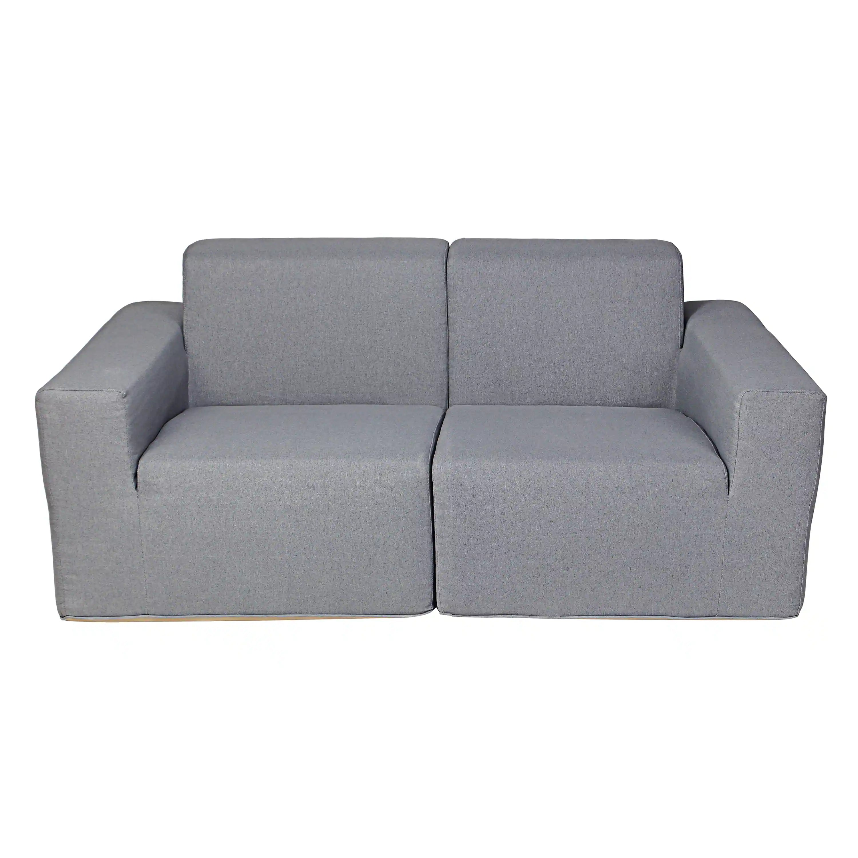 Deko Living 2 Piece Seating Gray Outdoor Compressed Foam Sectional Sofas (COP30017SET)