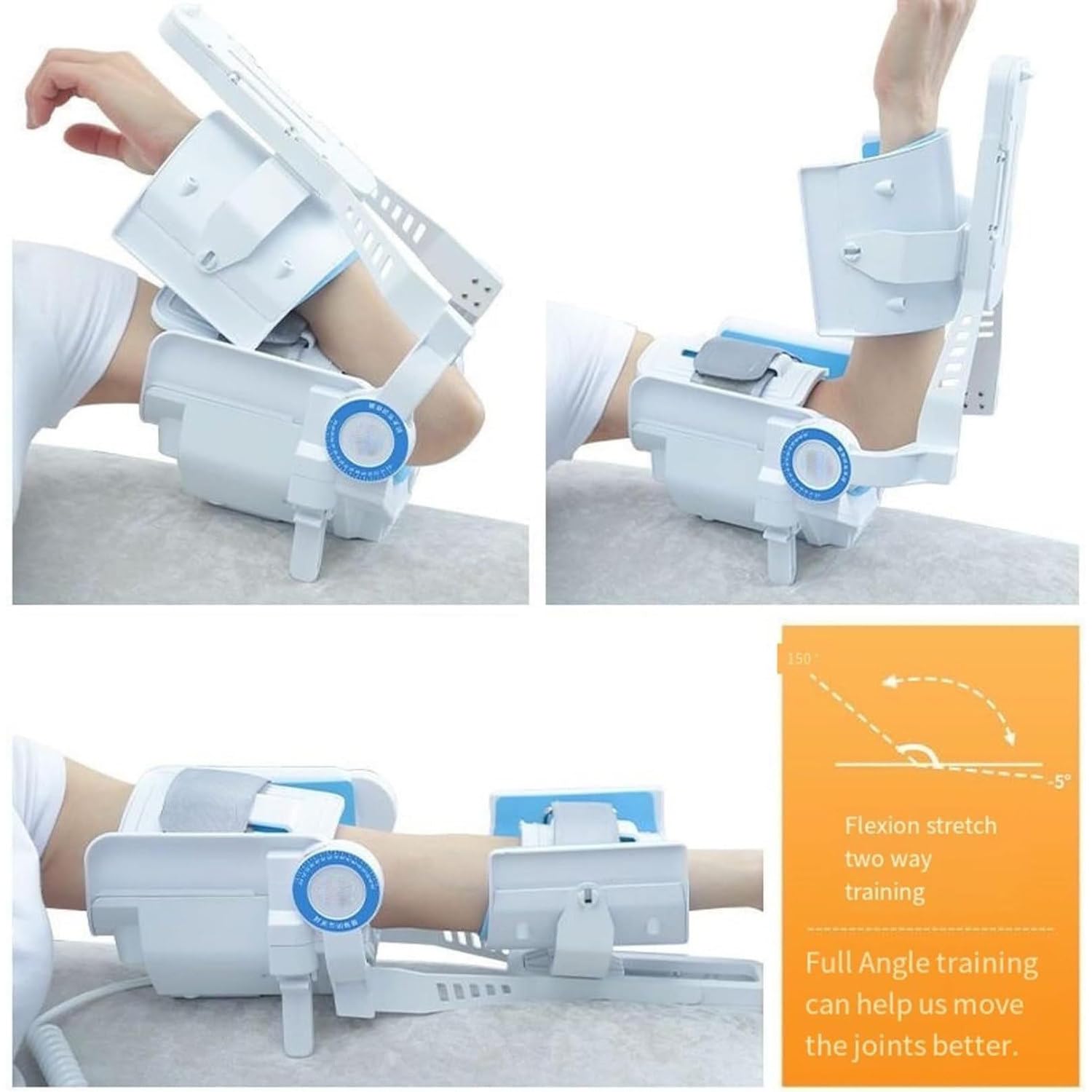 Hinged Elbow Brace Arm Exerciser,Electric Elbow Joint Rehabilitation Device,-5~150°Full-Angle Exercise and Adjustable Speed w/Remote