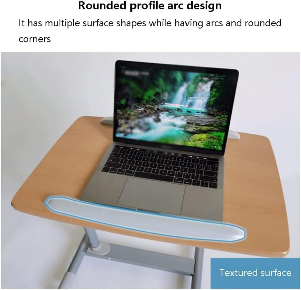 Overbed Table Medical Height Adjustable Overbed Bedside Table with Wheels Rolling Laptop Desk Great for Hospital Use or at Home as Bed Tray Lightweight,A-23.6 * 24in