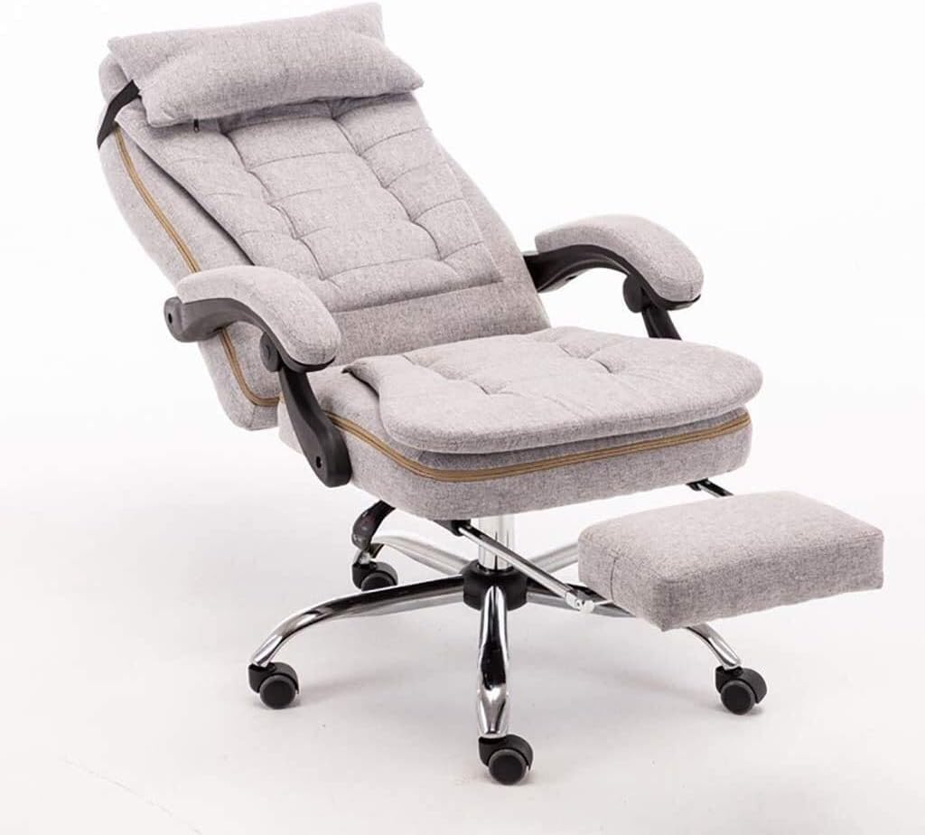 Executive Swivel Adjustable Swivel Office Desk Chair with Armrests Lumbar Support Desk Ergonomic Chair Chair Home Winter and Summer Office Staff Chair Boss Chair Mesh Ergonomic ( Light gray)