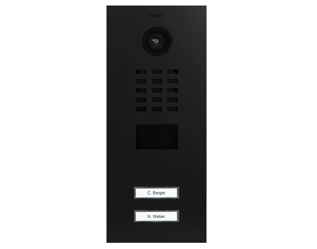 DoorBird D2102V IP Video Door Station, 2 Call Button in Graphite Black