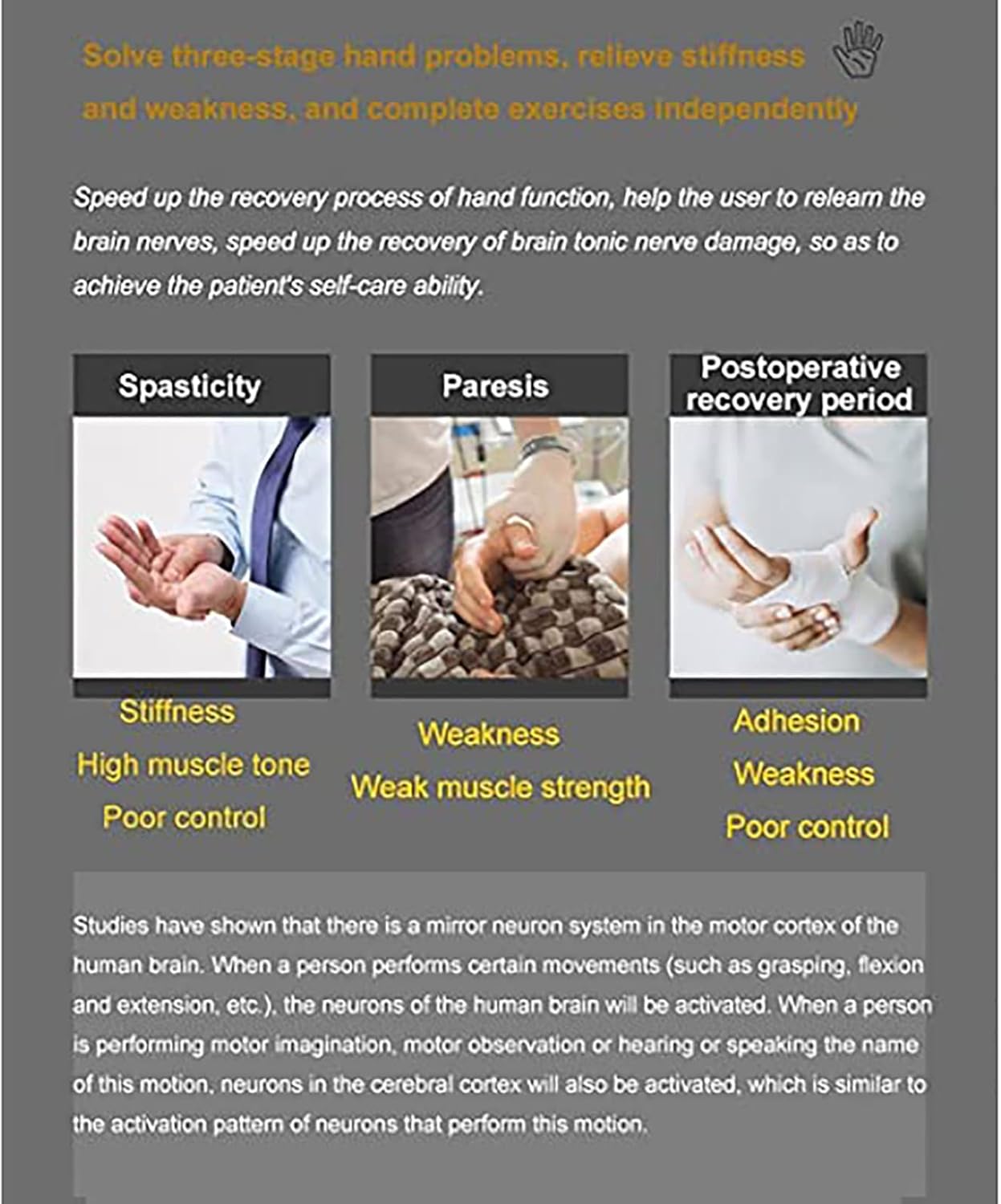 Stroke Hand Splint Manual Training Rehabilitation Robot Gloves Hand Rehabilitation Device Stroke Hemiplegia Finger Trainer