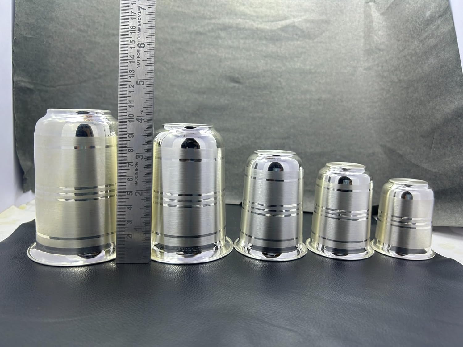 Pure Silver Water Glass Tumbler Flask - Elegant Silver Drinkware for Dining and Table Use - Premium Quality Tumbler for Home (Size-2)