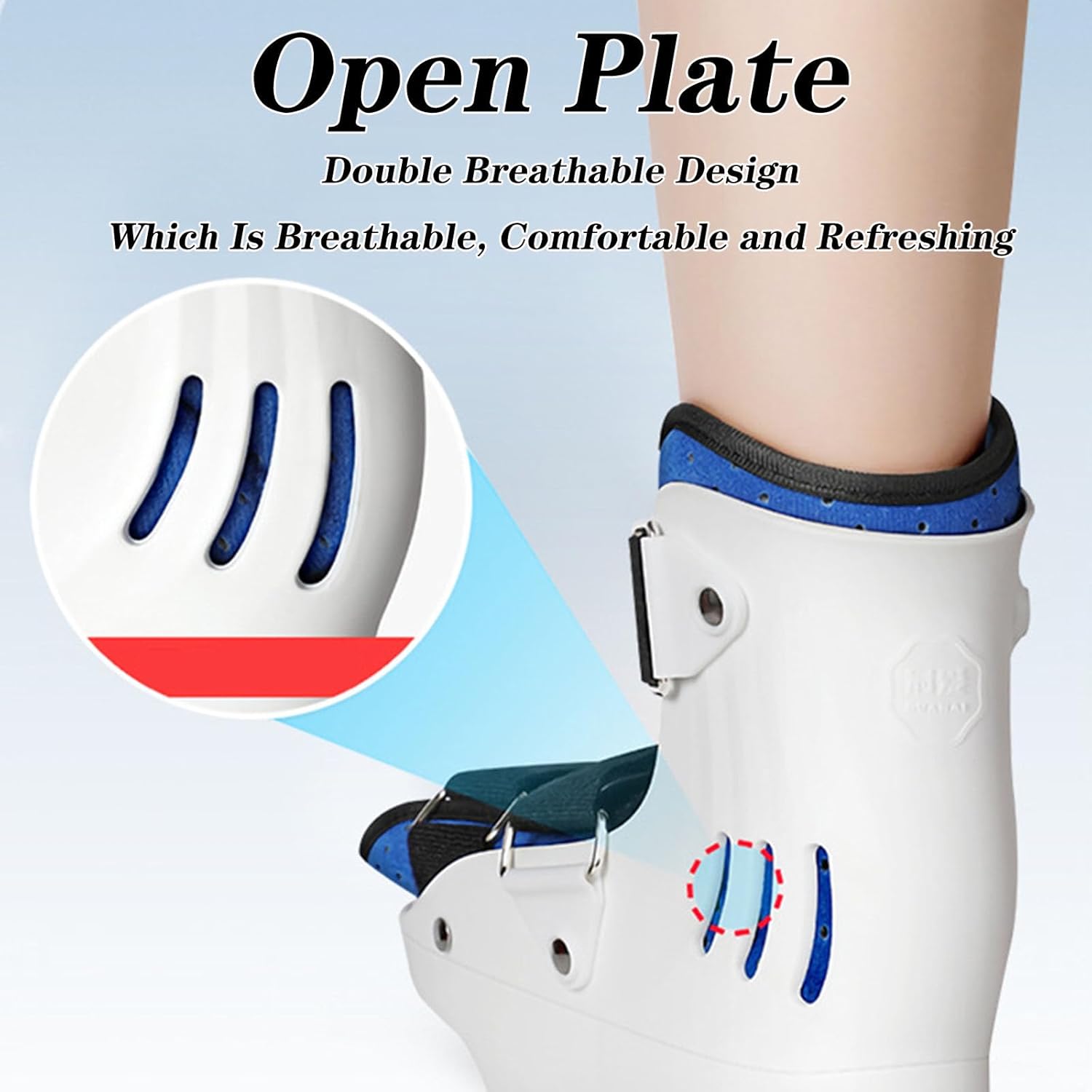 SFKLYU Foot Drop Fixation Walker Fracture Boot Fixation Brace Ankle Foot Orthosis Support Splint for Foot or Ankle Injuries, Foot Fractures or Sprains,Left,S