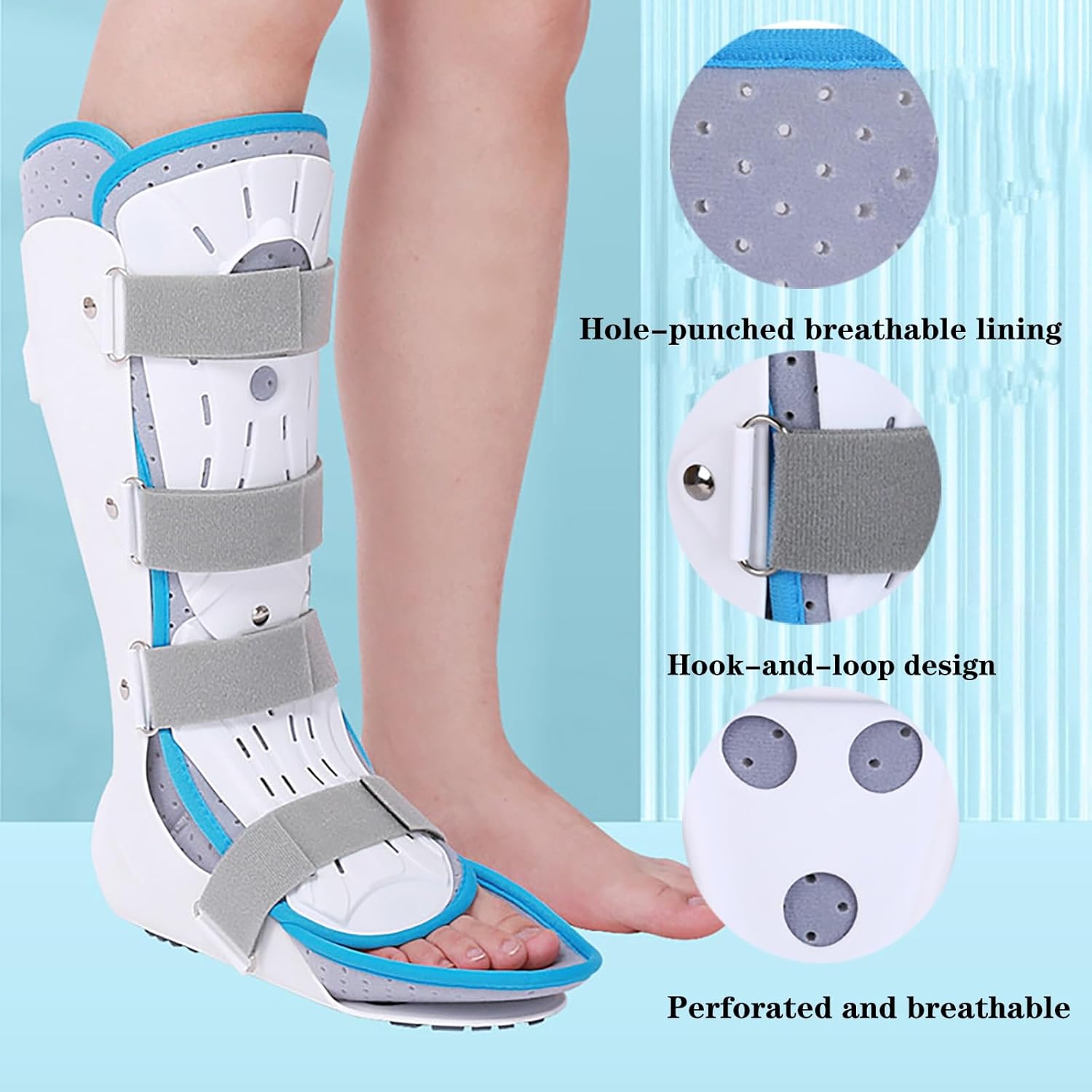 Plantar brace night splint foot stretcher Sleeping Stretch Boot Adjustable for Fractures, Sprains & Post-Operative Recovery Fascia Tendon and Calf Stretching Heel and Bone Spur(A,Large)
