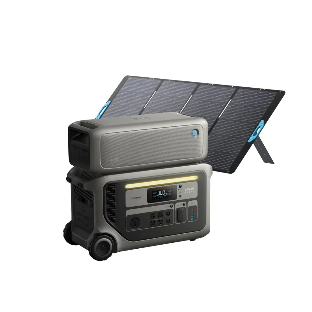 Anker SOLIX F3000 Power Station with Expansion Battery and 400W Solar Panel