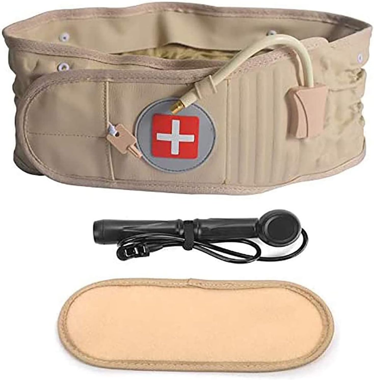 Lumbar Support Decompression Belt, Inflatable Back Brace- Spinal Air Traction Device Back Pain Relief for Degenerative One Size Fits Waist Less Than 50 Inches 22.3.24