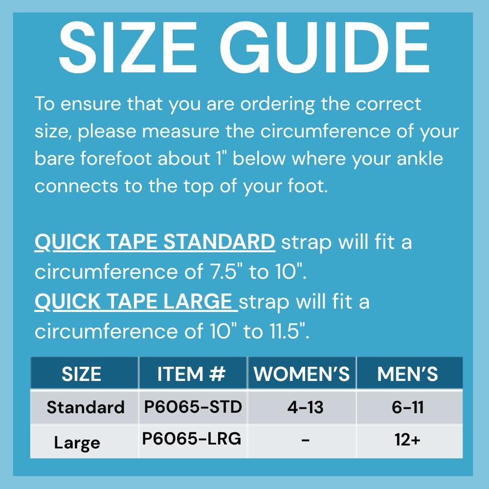 Quick Tape™ Plantar Fasciitis Support Brace 1-piece Foot Tape (10 Count) > (Men's 12 & Up)