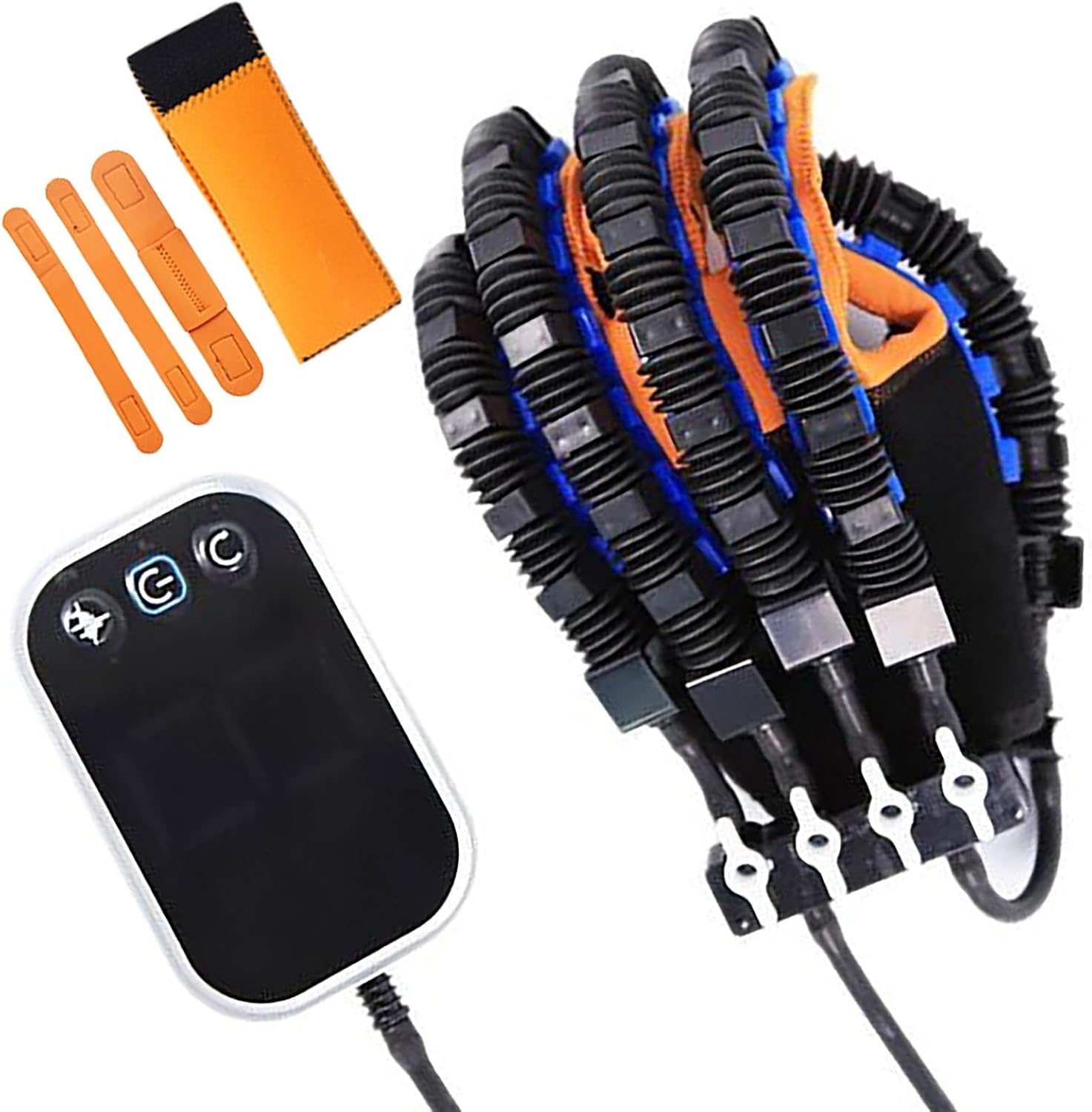 GOURIXIN Rehabilitation Robot Gloves, Five-Finger Rehabilitation Training Equipment Hand Function Exercise Flexion and Extension Electric Robot Hand for Stroke Recovery