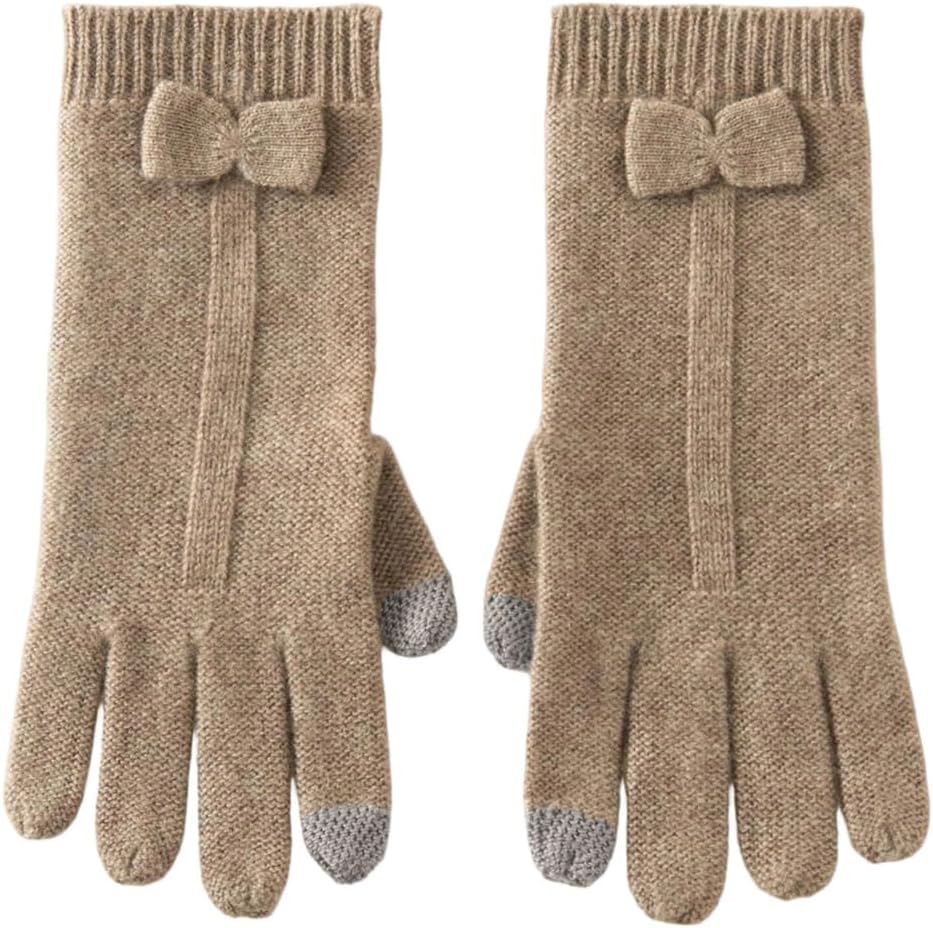 Women's Knitted Gloves Thick Cable Warm Design With Touchscreen Fingers For A Classic And Functional Cold Weather Mitten