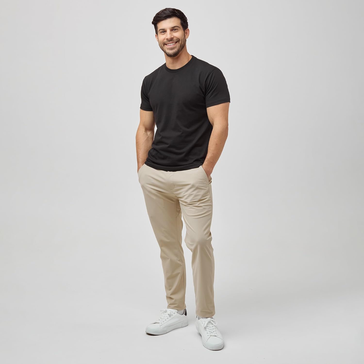 Fresh Clean Threads Men's Crew Neck T-Shirts – Short Sleeve, Fitted Style, Soft Cotton-Poly Blend, Tag-Free Comfort