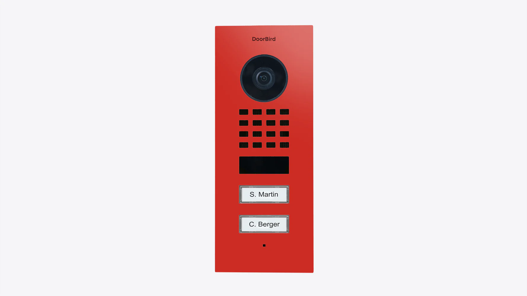 DoorBird D1102V Flush-Mount IP Video Door Station in Pure Red, RAL 3028
