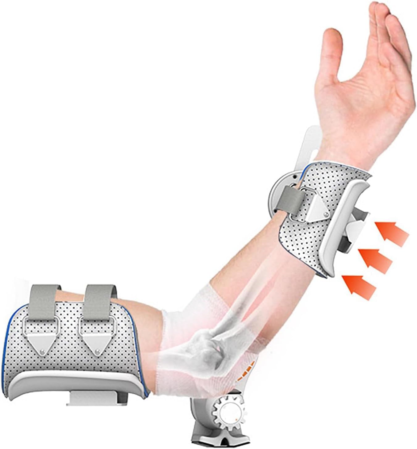 Wrist Elbow Support Brace, Elbow Joint Rehabilitation Training Device, Adjustable - 15° Extension and 170° Flexion, for Stretches The Tendons and Restores Movement