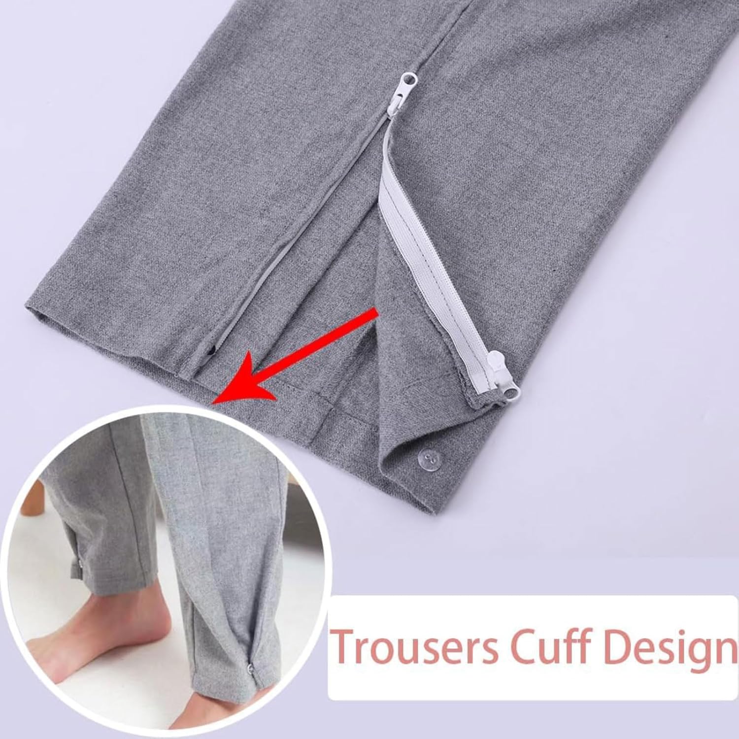 esmen Nursing Clothes Bedridden Patient Gowns Paralyzed Elderly Fracture Nursing Clothes Spring and Autumn Hospital Gowns Nursing Aid for Patient Use Patient Clothing