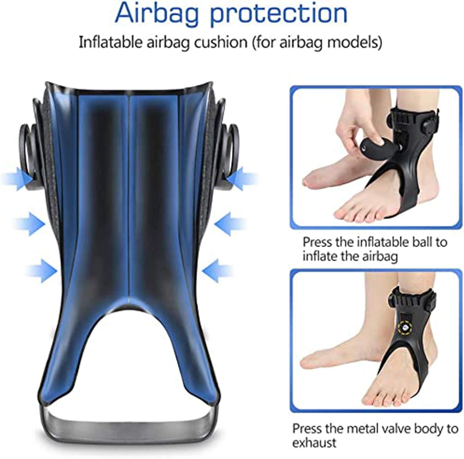 HUANGJUN Foot Drop Orthosis Drop Foot Support Brace Ankle Brace Ankle Splint for Sprains, Tendonitis/Women and Men,1 Pair,L