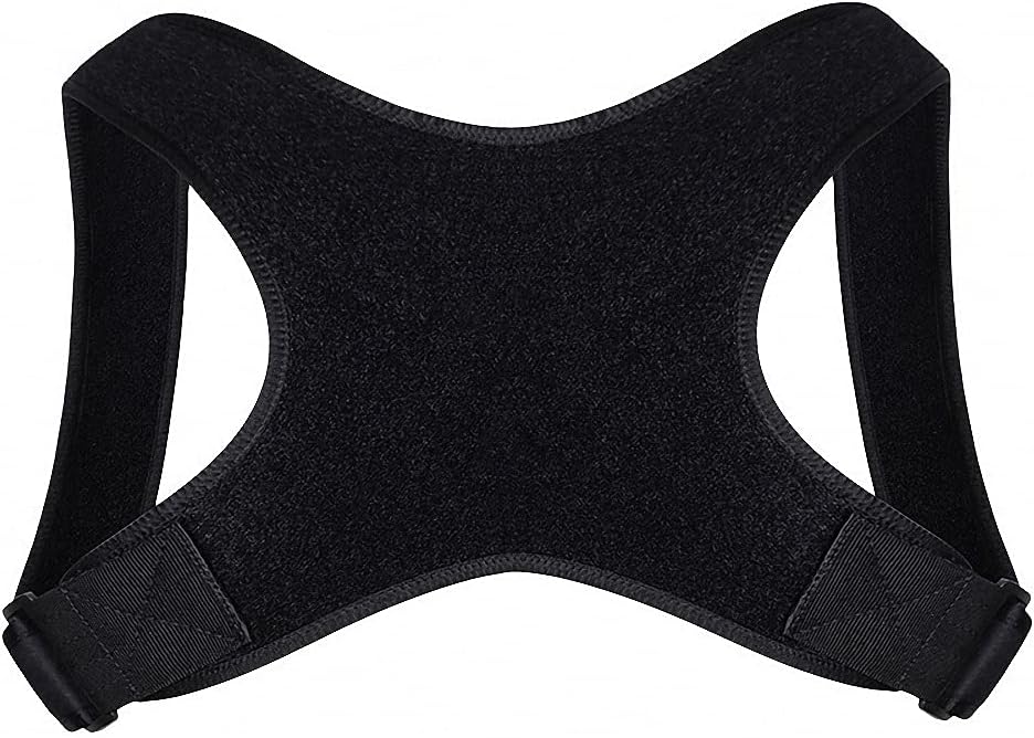 Posture Corrector Adjustable Back Support Belt Spine Back Shoulder Brace Support Belts Adult Invisible Hunchback Belts(A Black,XL)