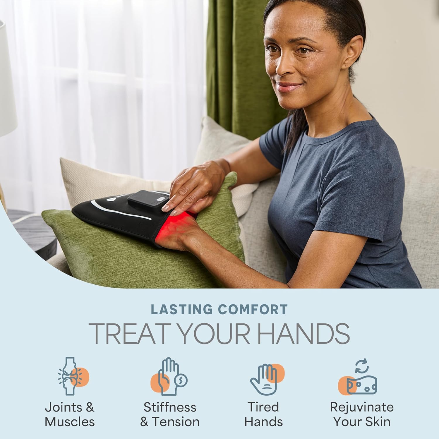 LifePro Red Light Therapy for Hands, Feet & Ankles – Cordless Glove & Foot Wrap with Dual Wavelengths (660nm & 850nm) Infrared Foot Therapy, Auto Shut-Off Timer for Wellness, Relaxation & Comfort