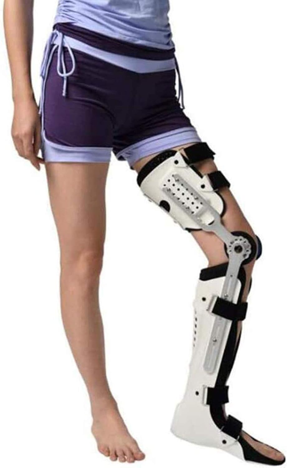 Knee Brace, Adjustable Full Leg Stabilizer Knee Orthosis Splint, Knee Brace Knee Ankle Foot Orthosis KBrace Fixed for ACL, PCL, MCL or LCL,Left Leg,Left Leg,Left Leg