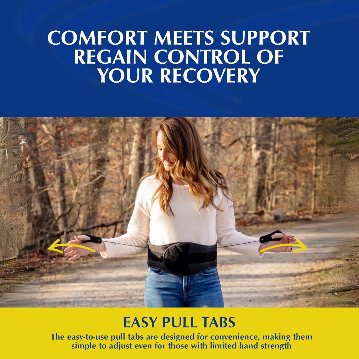 Adjustable LSO Lumbar Back Brace - Lower Back Pain Relief, Sciatica, Herniated Disc, DDD & Spinal Stenosis - Pulley Compression - Breathable & Lightweight - L0627, L0642