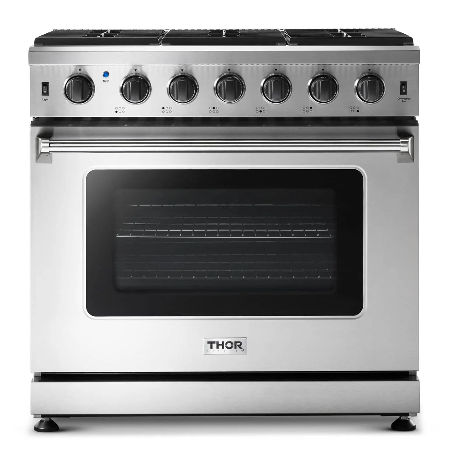 Thor Kitchen 36-Inch Propane Gas Range with 6.0 Cu. Ft. Oven in Stainless Steel (LRG3601ULP)