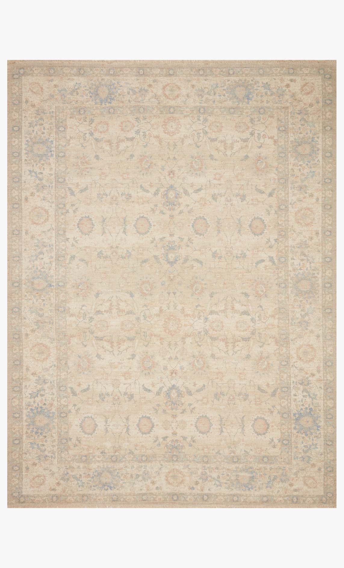 Loloi Priya Collection - Transitional Hand Woven Rug in Natural & Blue (PRY-05)