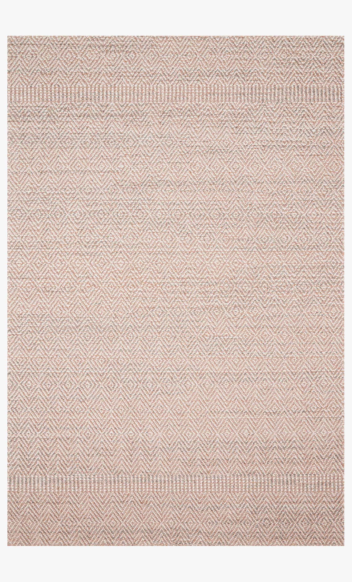 Loloi Cole Collection - Indoor/Outdoor Power Loomed Rug in Blush & Ivory (COL-02)