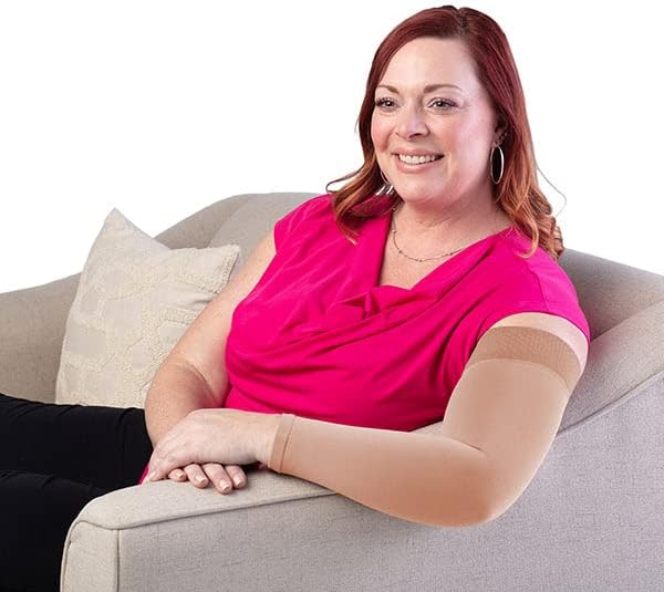 Sigvaris Men's Secure Armsleeve Dusty Rose S2 - Small Avg Long 20-30mmHg