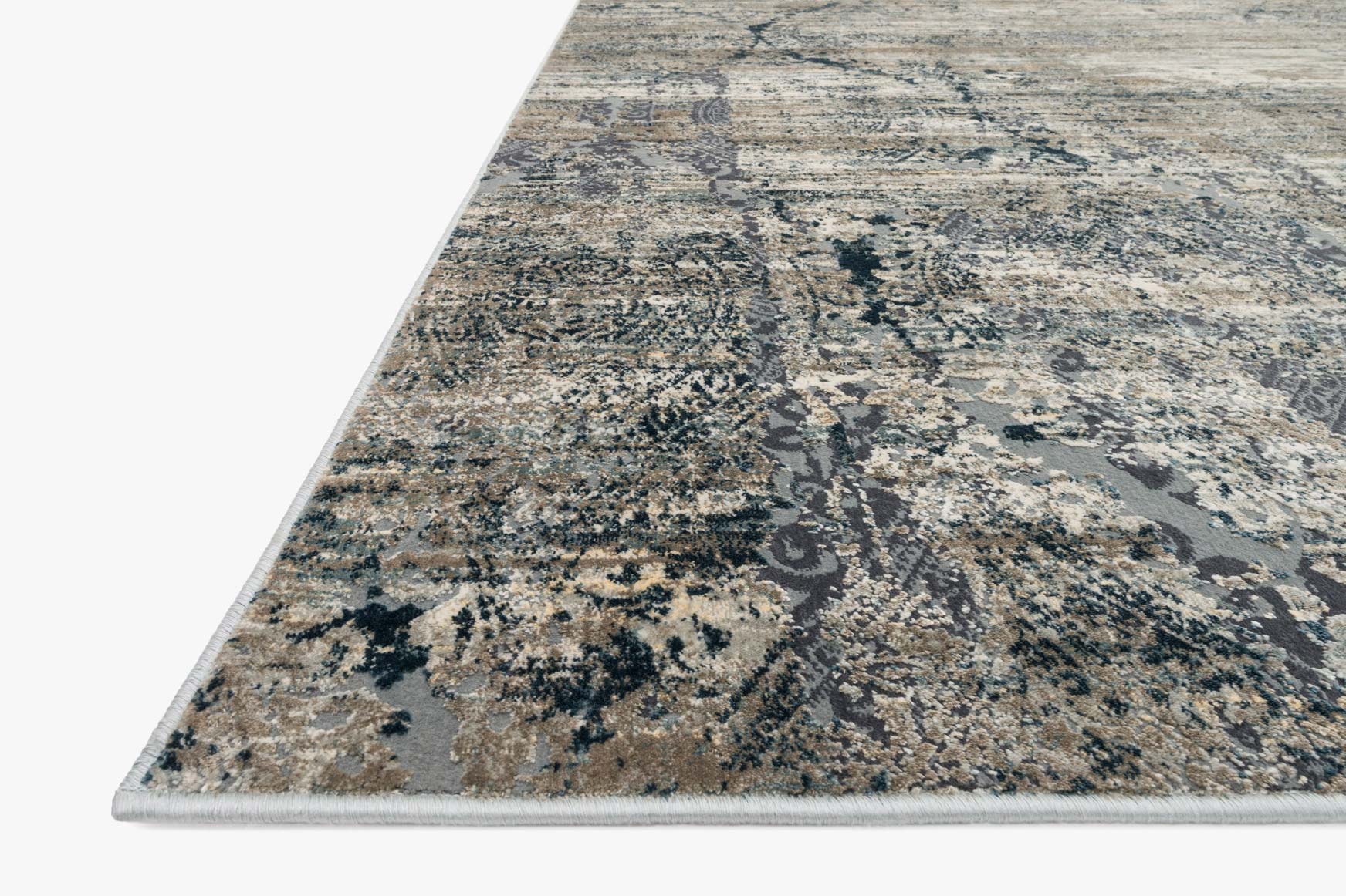 Loloi Cascade Collection - Contemporary Power Loomed Rug in Taupe & Blue (CAS-01)