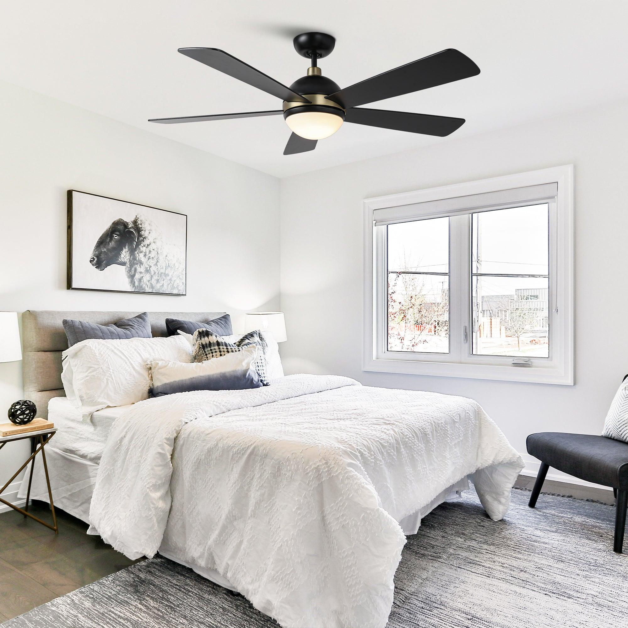 Parrot Uncle 52-Inch Industrial 5 Blades Ceiling Fan with LED Lighting